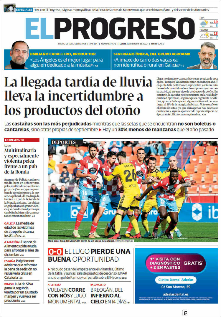 Portada de El Progreso (Espa&ntilde;a)