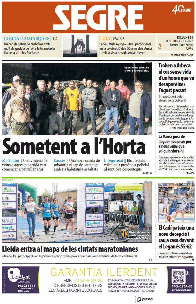 Portada de Segre (Espa&ntilde;a)