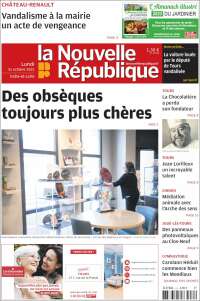 Portada de La Nouvelle Republique (Francia)