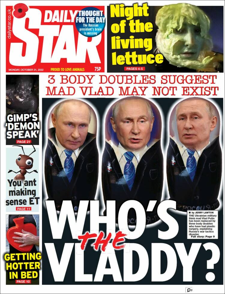 Portada de Daily Star (Reino Unido)