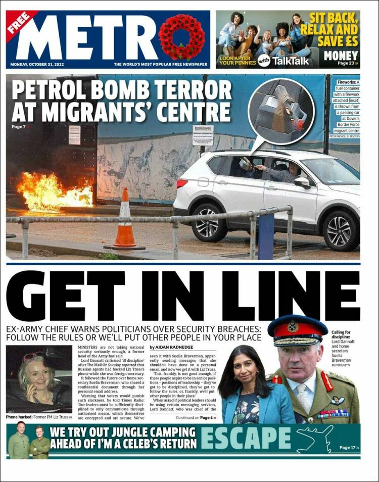 Portada de Metro (Reino Unido)