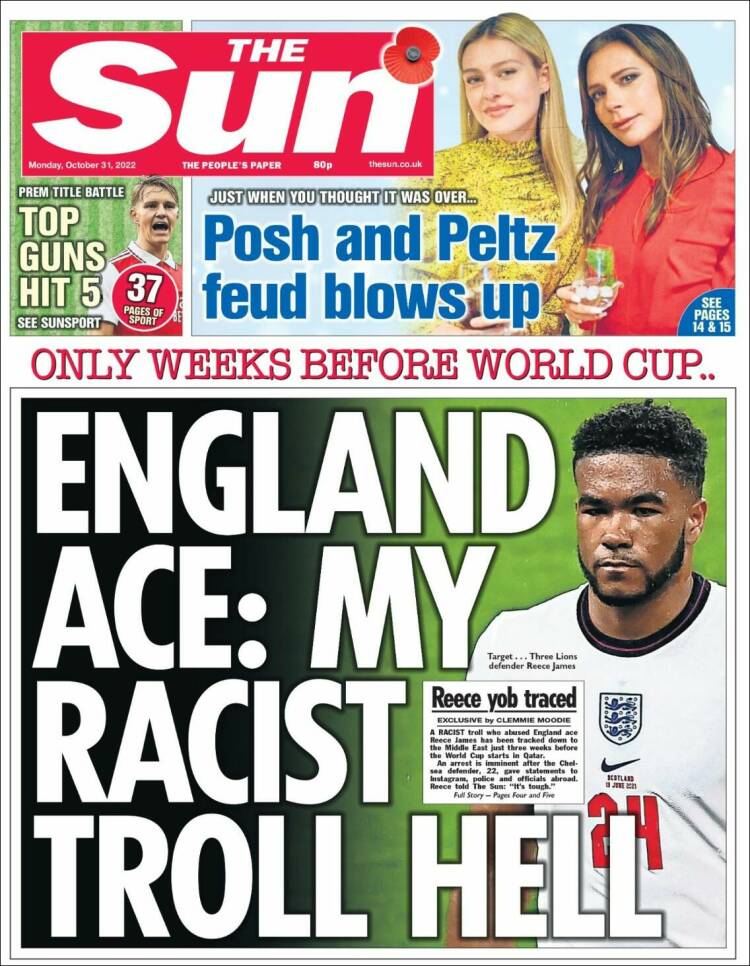 Portada de The Sun (Reino Unido)