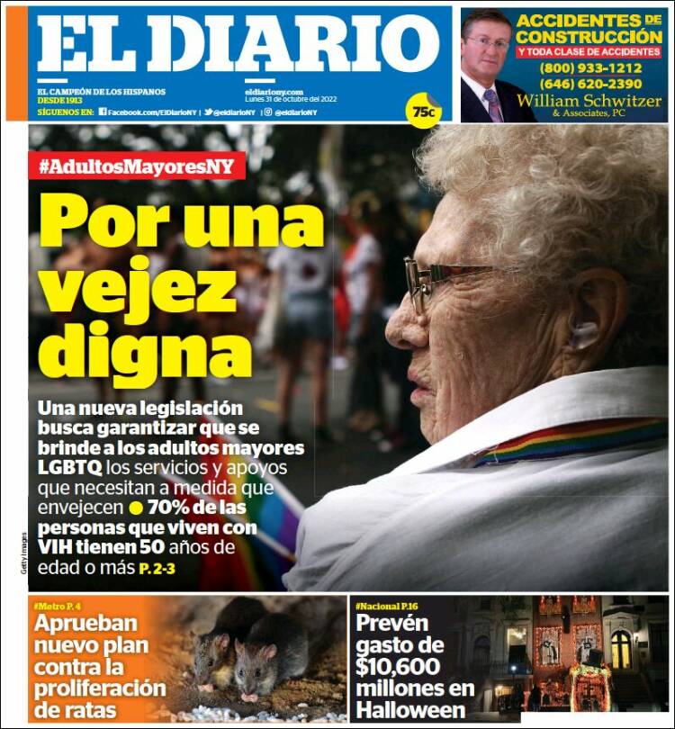 Portada de El Diario NY (USA)