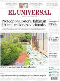 Portada de El Universal (Colombia)