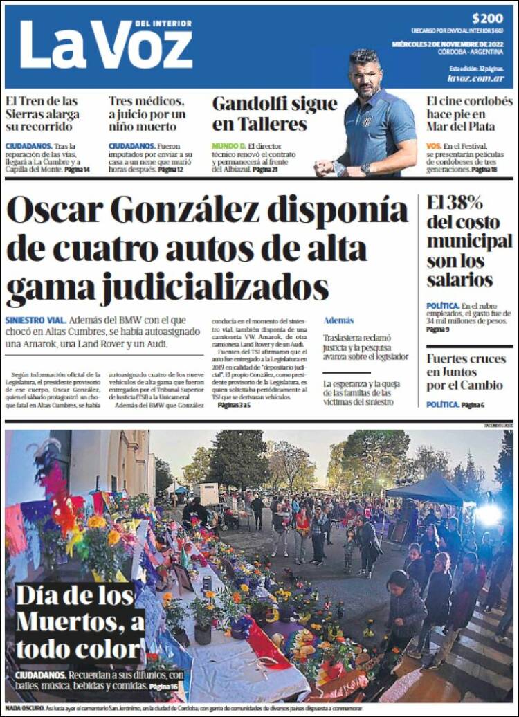 Portada de La Voz del Interior (Argentina)