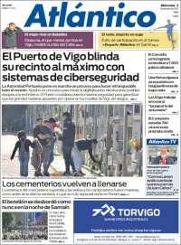 Portada de Atlántico Diario (España)