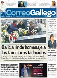 Portada de El Correo Gallego (España)