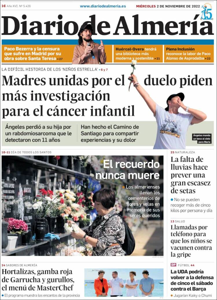 Portada de Diario de Almería (España)