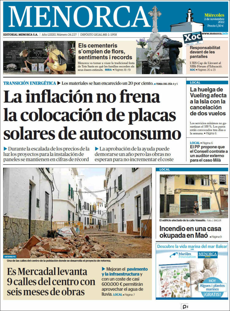 Portada de Menorca - Diario Insular (España)