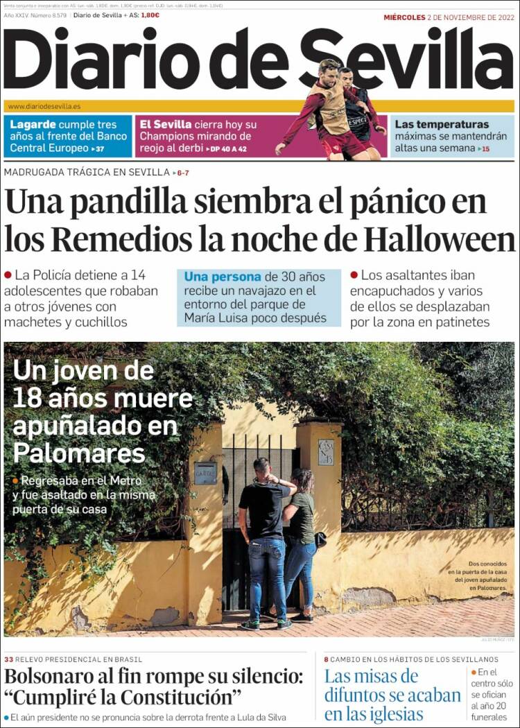 Portada de Diario de Sevilla (España)