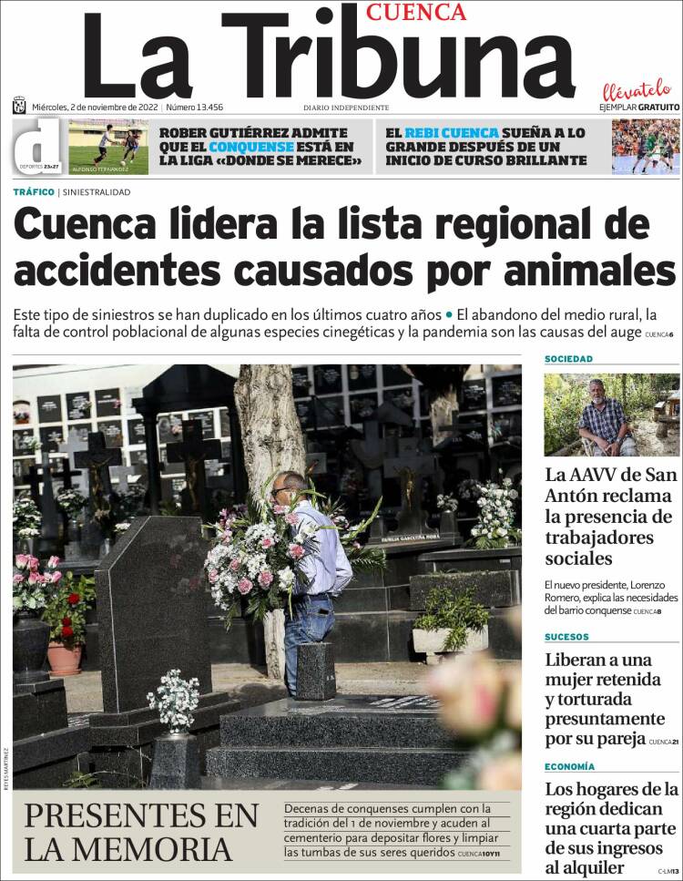 Portada de La Tribuna de Cuenca (España)