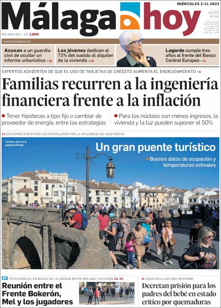 Portada de Málaga Hoy (España)
