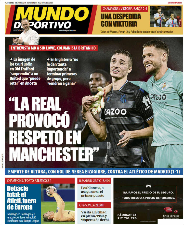 Portada de Mundo Deportivo Gipuzkoa (España)