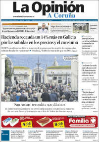 Portada de La Opinión de A Coruña (España)