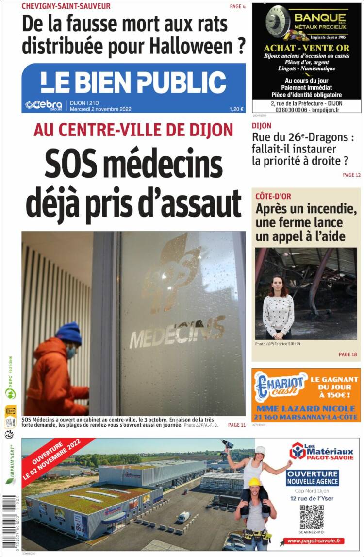 Portada de Le Bien Public (France)