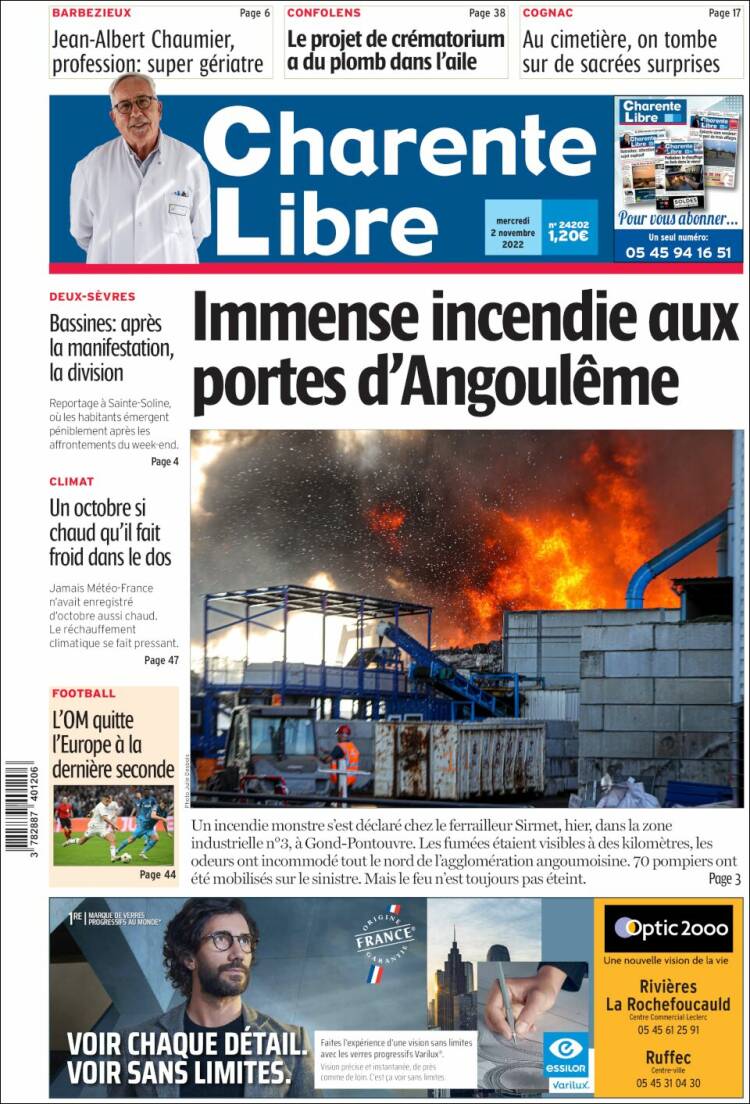 Portada de Charente Libre (France)