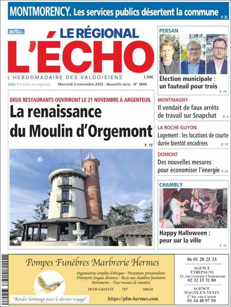 Portada de L'Echo de la Haute-Vienne (France)