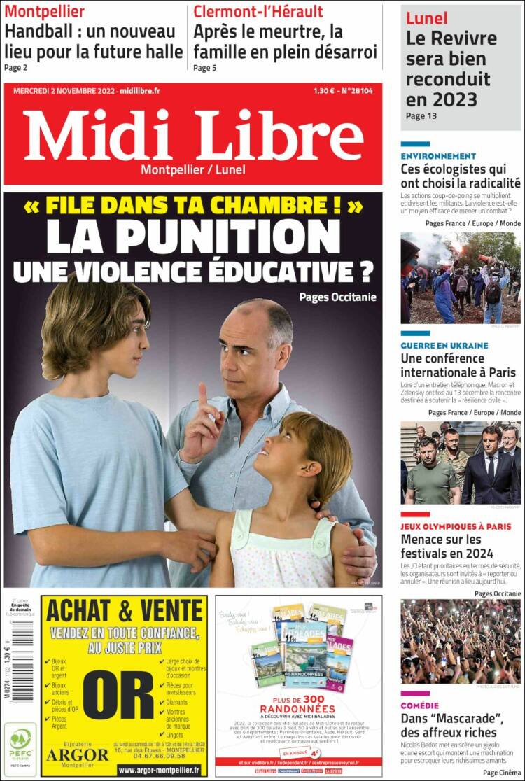 Portada de Midi Libre (France)