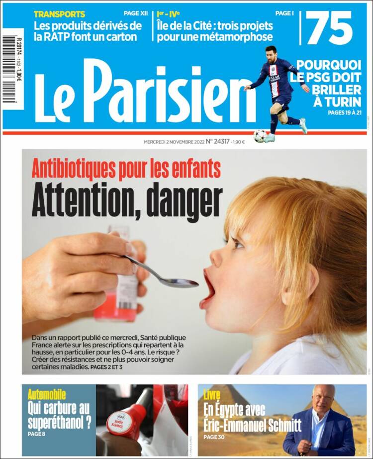 Portada de Le Parisien (France)