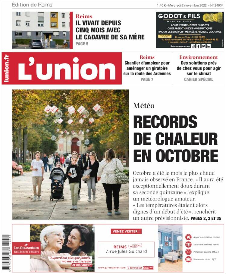 Portada de L'Union (France)