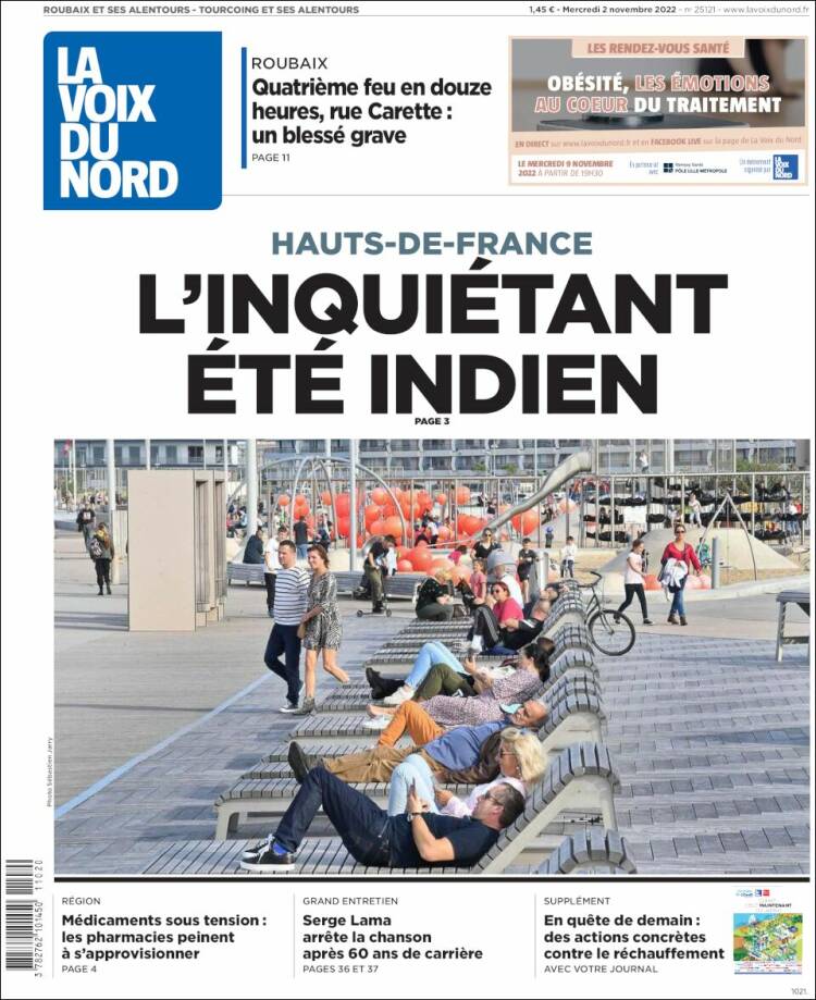 Portada de La Voix du Nord (France)