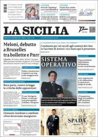 Portada de La Sicilia (Italia)