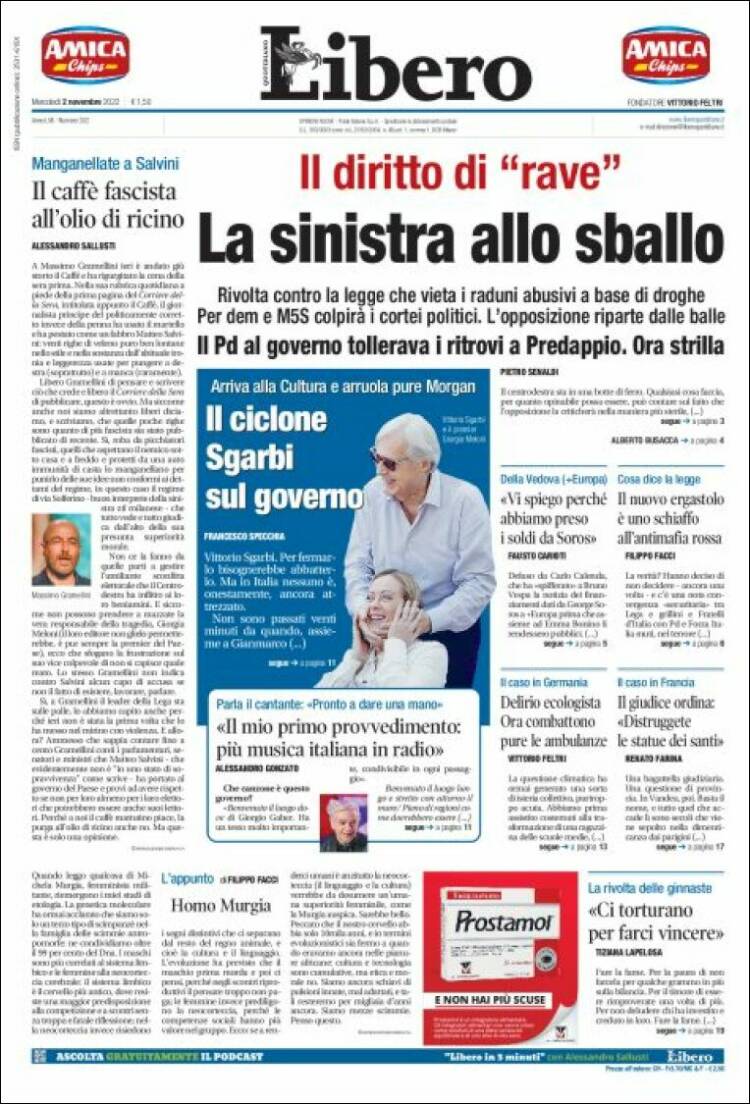 Portada de Libero (Italia)