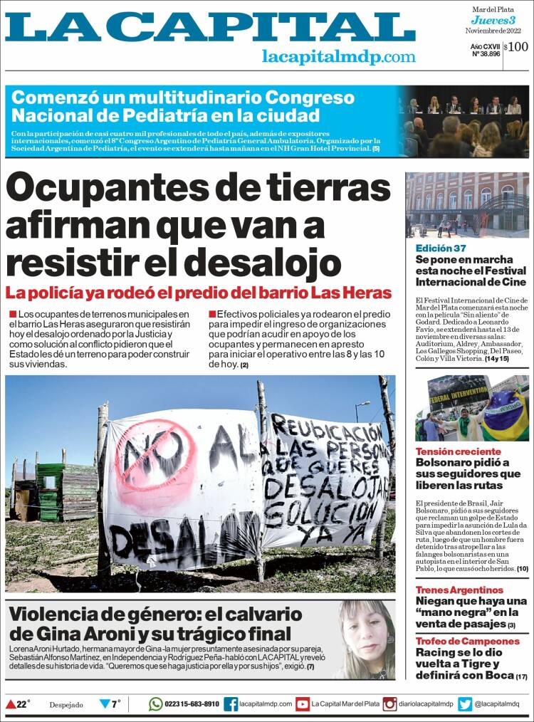 Periódico Diario La Capital - Mar Del Plata (Argentina). Periódicos De ...