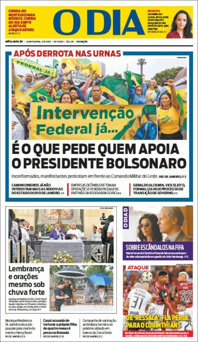 Portada de O Dia (Brasil)