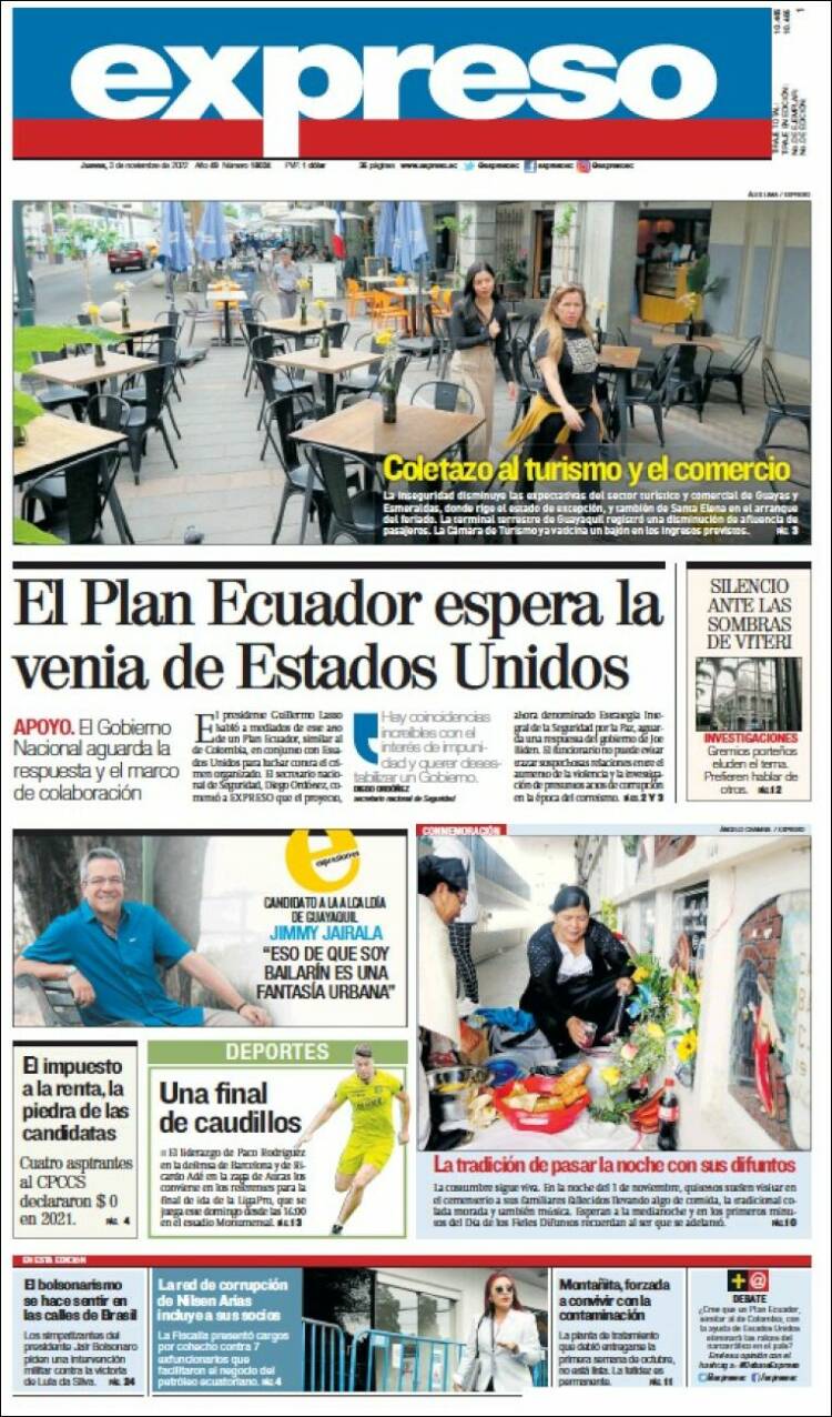 Portada de Expreso (Ecuador)