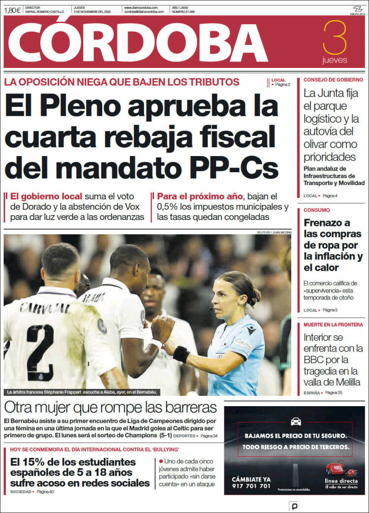 Portada de Diario de Córdoba (Spain)