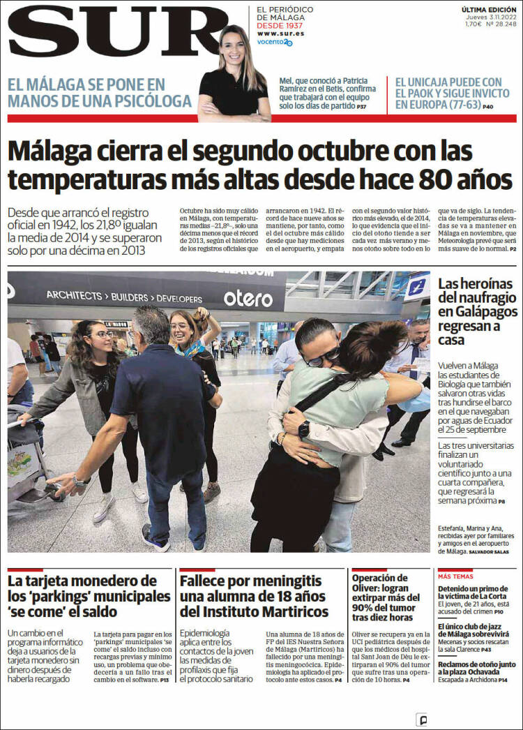 Portada de Diario el Sur (Spain)