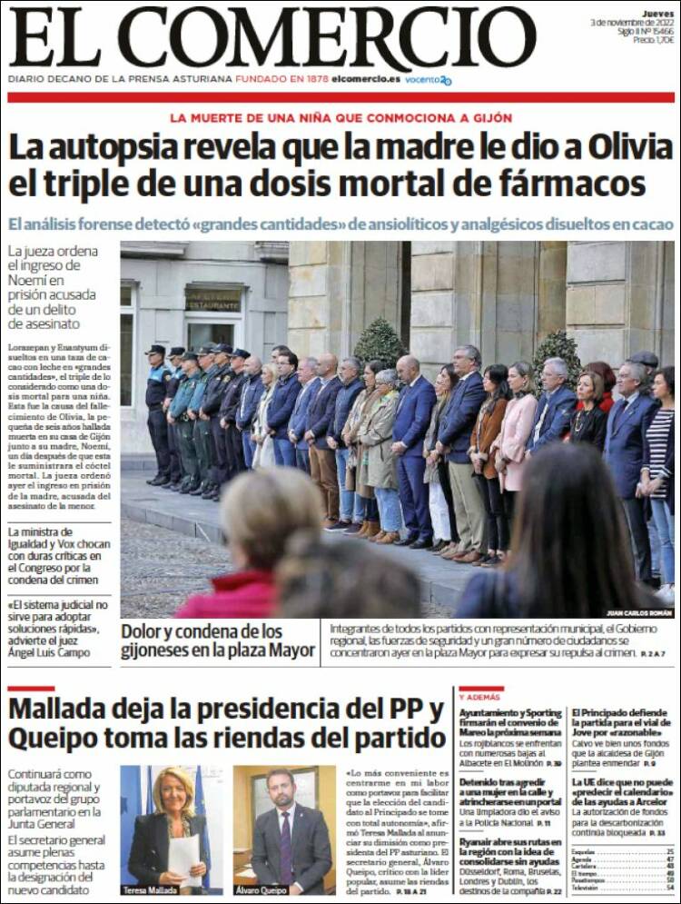 Portada de El Comercio - Gijón (Spain)