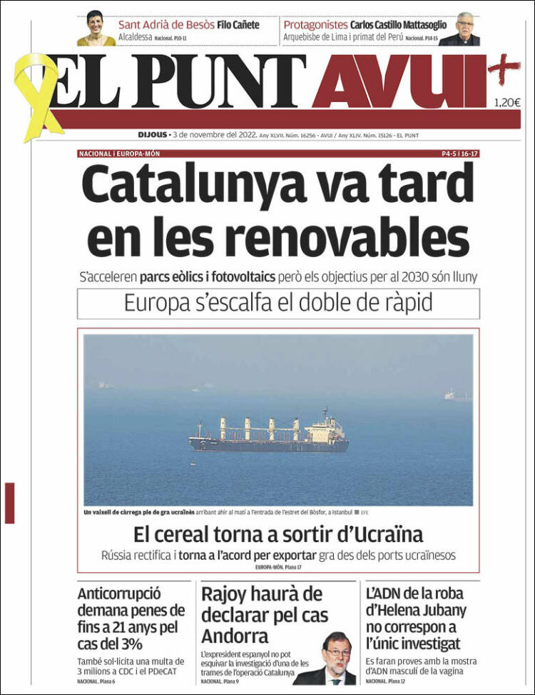 Portada de El Punt Avui (Spain)