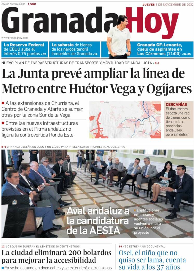 Portada de Granada Hoy (Spain)