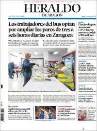 Portada de Heraldo de Aragón (Spain)