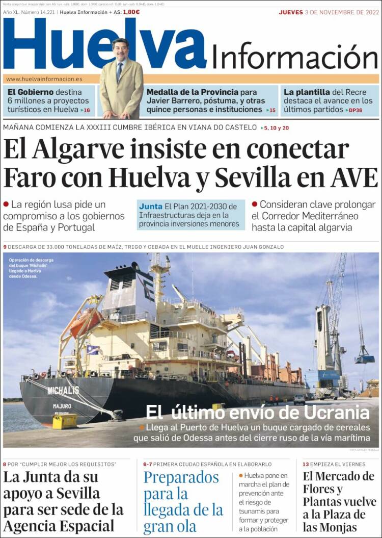 Portada de Huelva Información (Spain)