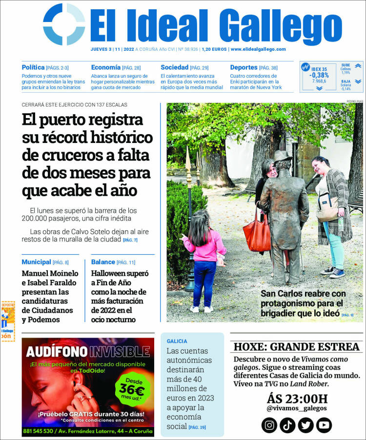 Portada de El Ideal Gallego (Spain)