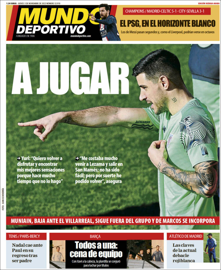 Portada de Mundo Deportivo Bizkaia (Spain)