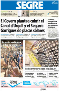 Portada de Segre  (Spain)