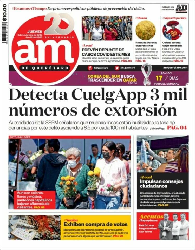 Portada de A.M. Querétaro (México)