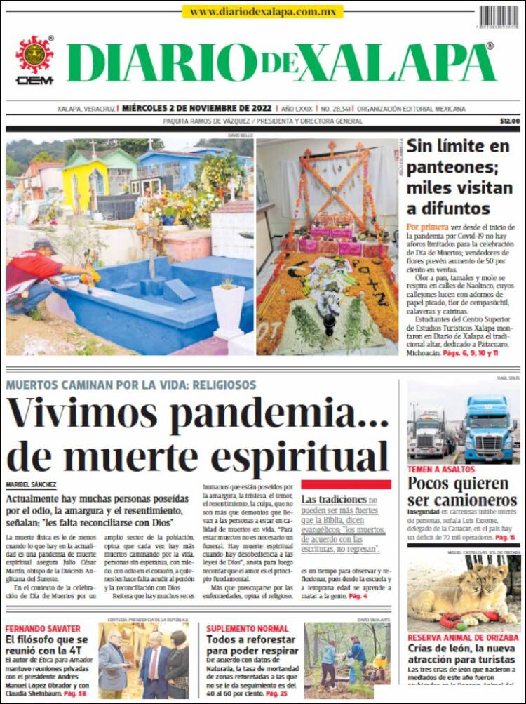 Portada de Diario de Xalapa (Mexico)