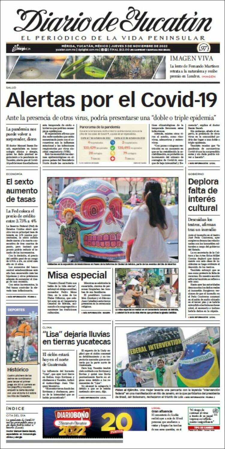 Portada de Diario de Yucatán (Mexico)