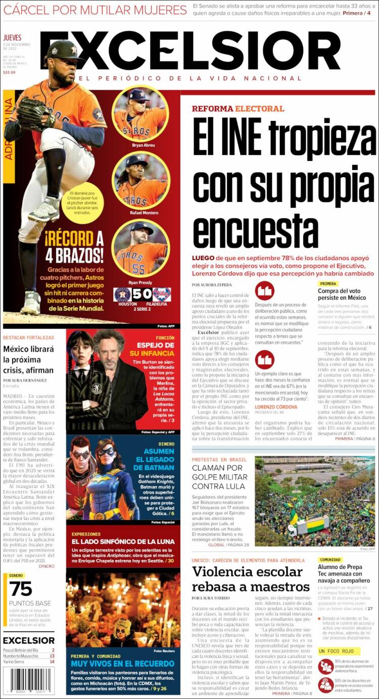 Portada de Excelsior (Mexico)