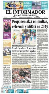 Portada de El Informador (Mexico)