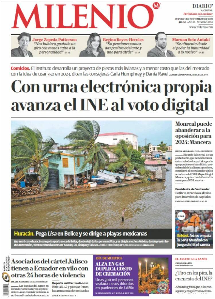 Portada de Milenio (Mexico)