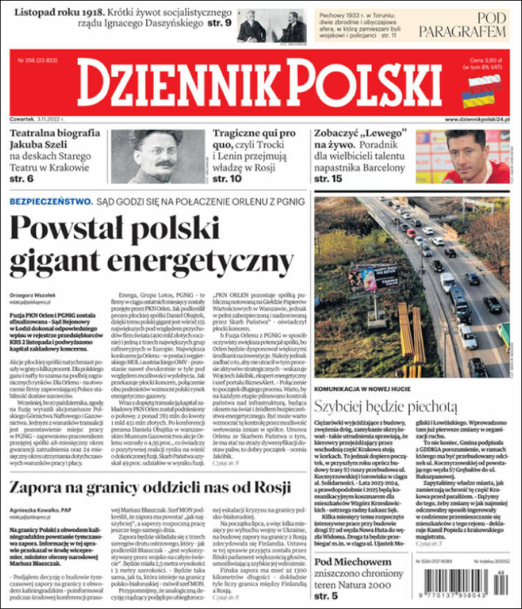 Portada de Dziennik (Pologne)