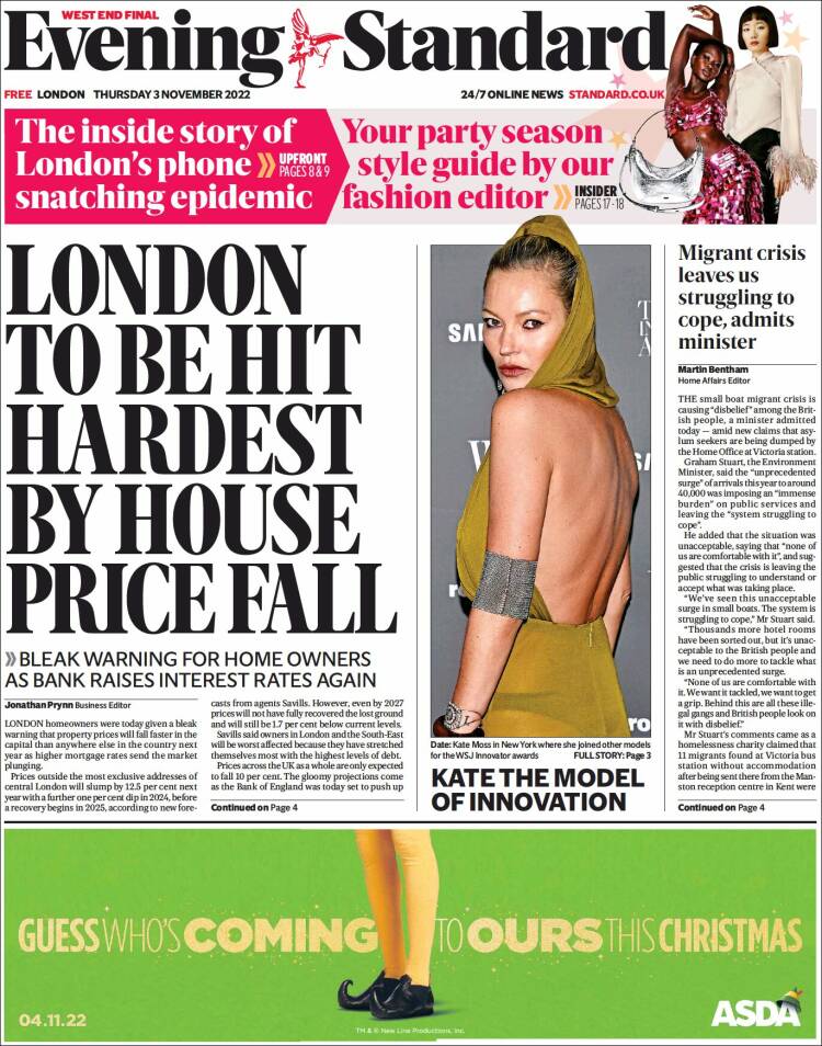 Portada de Evening Standard (United Kingdom)