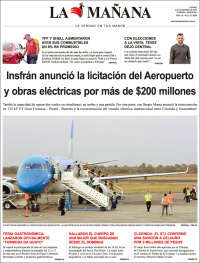 Portada de Diario La Mañana (Argentina)
