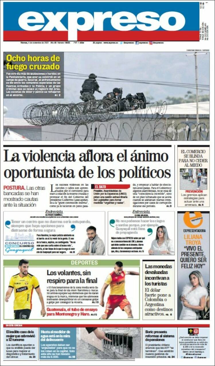 Portada de Expreso (Ecuador)